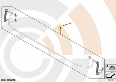 MINI CABRIO F57 JCW Rear Stabilizer Link Repair Set 33328843670 NEW GENUINE - Image 1 of 2