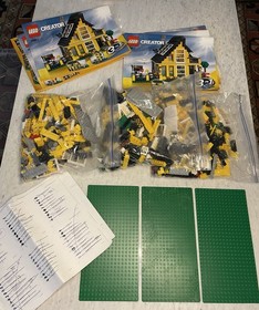 LEGO 4996 Creator 3n1 Beach House Partial 3 Set 2 Sets Of Manuals With Part List
