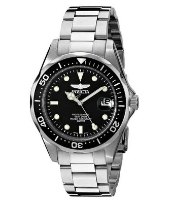 Invicta Pro Diver 200M Quarz Schwarzes Zifferblatt 8932 Herrenuhr - Bild 1 von 4