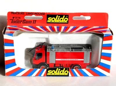 SOLIDO 1/50 POMPIER 3114 CAMION MERCEDES LANCE MOUSSE VEHICULE FEU FORET INCENDI - Photo 1/4