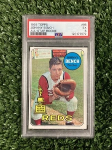 Johnny Bench 1969 Topps All Star Rookie Cup #95 PSA 5 Cincinnati Reds -MC - Picture 1 of 2
