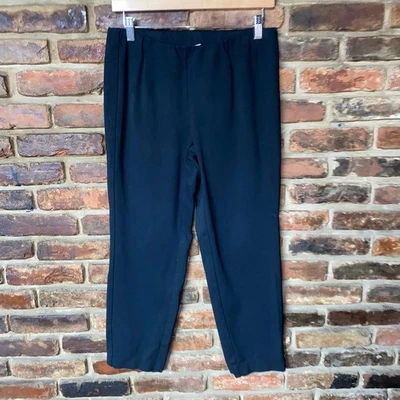 J. Jill Black Ponte Stretch Knit Slim Leg Ankle Dress Pants Women's Size Small - Image 1 of 4