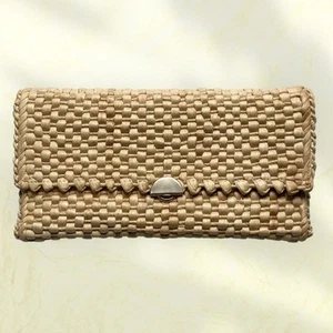 Vintage Marcus Brothers Raffia Tasche Umschlag Clutch Handtasche Natur Hellbraun - Bild 1 von 8