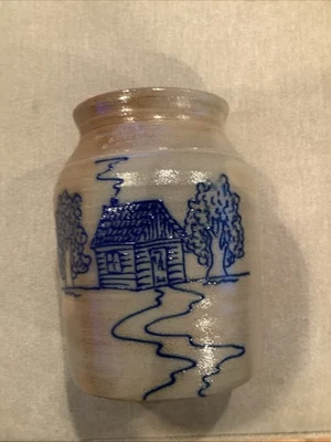 BBP Beaumont Brothers Pottery Stoneware Crock, Cabin Country home decor 9”  1994 - Image 1 of 4