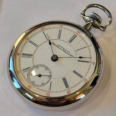 Q62 18s WALTHAM 1898 MODEL 1883 GRADE 84 15j ANTIQUE POCKET WATCH RUNS A+! - Image 1 of 4