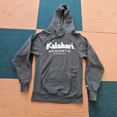 Kalahari Resorts Hoodie Mens Small Gray Pullover Sweatshirt Poconos Blue8 4Y8d Foto 1 de 4
