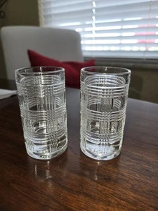Ralph Lauren Glen Plaid Crystal Shot Glasses 3 5/8 Inch Tall Set 2 - Bild 1 von 3