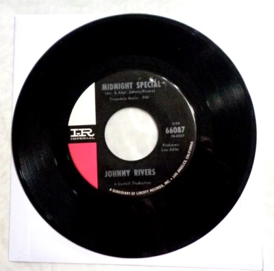 Johnny Rivers: Midnight Special/Cupid 1965 Imperial 66087 Indianapolis Press NM - Image 1 of 4