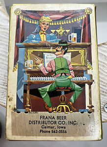 Calmar IA Iowa FRANA’S BEER DISTRIBUTING Advertising Playing Cards DECORAH Old !