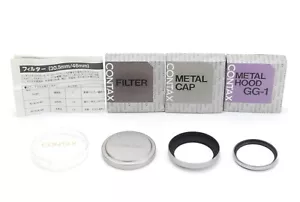 [Top Mint in Box] CONTAX Metal Cap, Metal Hood, Filter 3-piece set From JAPAN - Picture 1 of 9