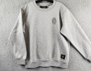 A.C Milan Logo Sweatshirt Men's L Gray Heather Embroidered Long Sleeve Pullover - Picture 1 of 15