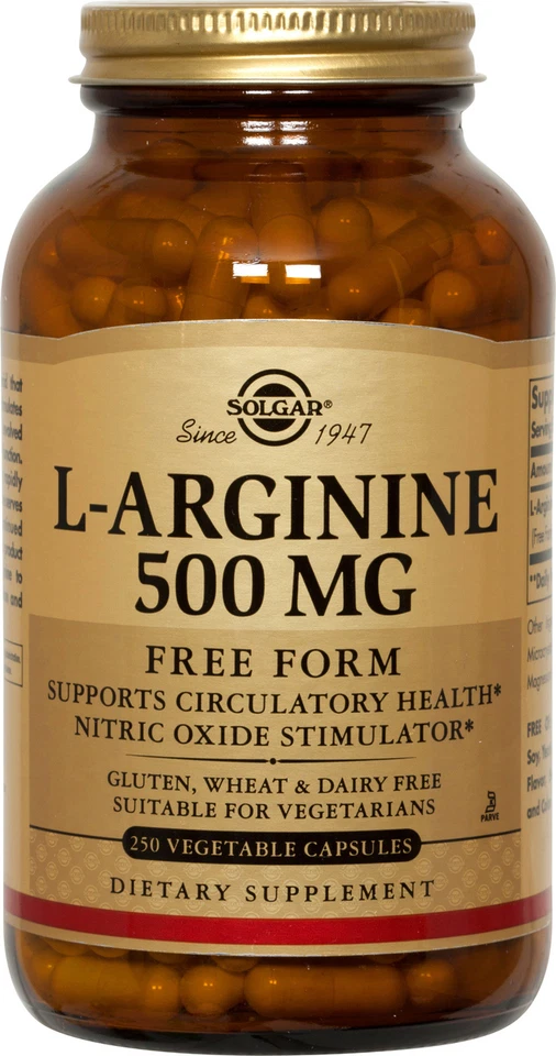 Solgar L-Arginina 500mg 250 Cápsulas Vegetales Foto 1 de 1