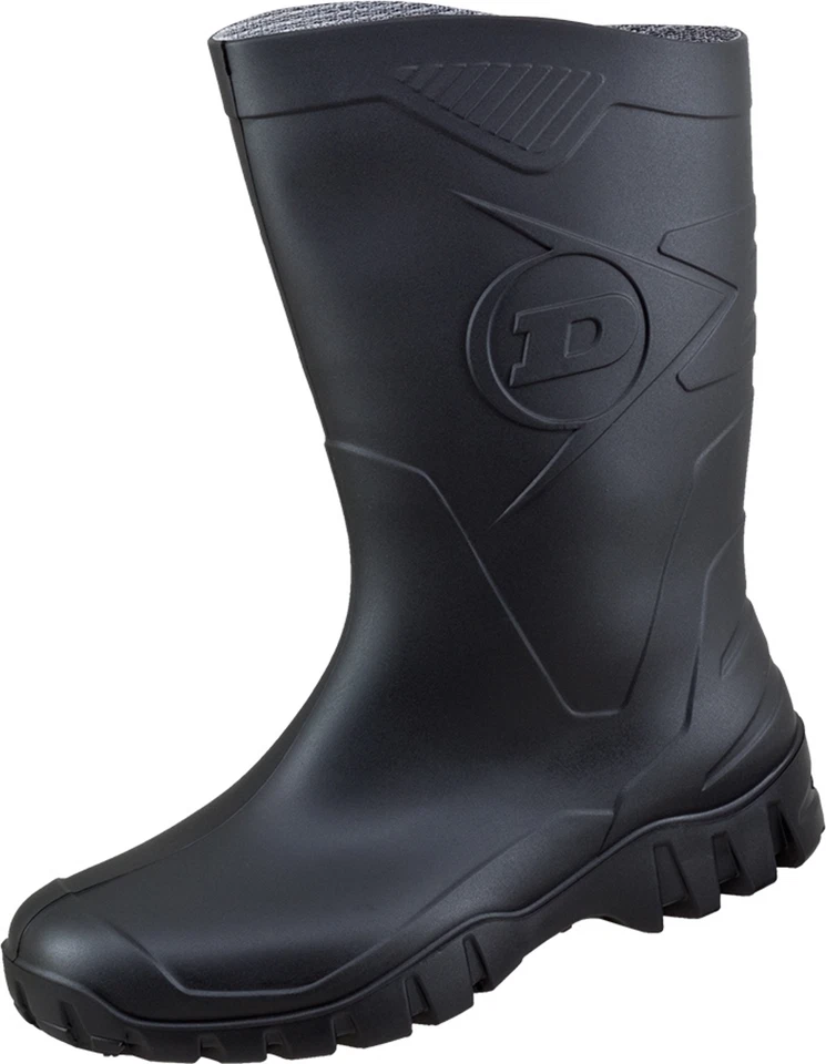 Dunlop DEE Gummistiefel halbhoch schwarz für Beruf Garten Kurzschaft Stiefel