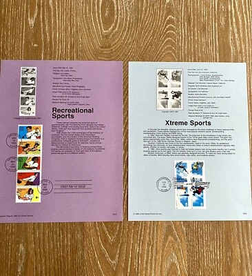 Extreme Sports Recreational Sports Stamps USPS Souvenir Page First Day Of Issue - Image 1 of 4