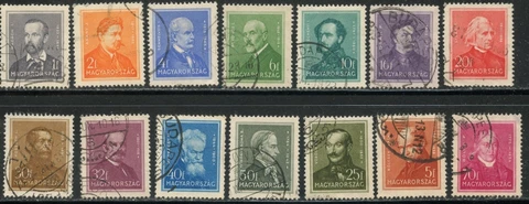 HUNGARY Sc#468-479, 509-510 1932-37 Portraits Complete Set Used (cd) Cover