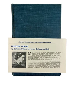 Antique BELOVED FRIEND The Story of Tchaikowsky & Nadejda Von Meck~1937~w FLYER - Picture 1 of 10