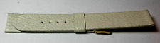 NOS Antique Vintage White CORFAM Unisex Leather Watch Band 17.5mm 11/16"