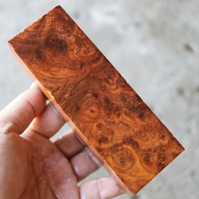 Amboyna Burl Exotic Wood Knife Handle Pen Handle Turning 50 X 148 X 36 mm. #794 - Image 1 of 4