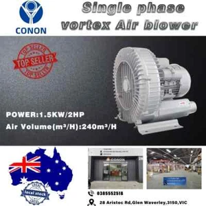 1.5kw/2HP single phase Vortex Air blower Gas pump High pressure suction Fan - Picture 1 of 9