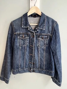 Vintage J Crew Women’s Blue Jean Denim Button Down Jacket Size Medium - Picture 1 of 4