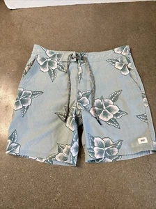 Katin board shorts blue with tropical flowers men's sz 29 - Picture 1 of 13