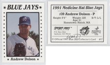 1991 Sport Pro Medicine Hat Blue Jays Andy Dolson #17