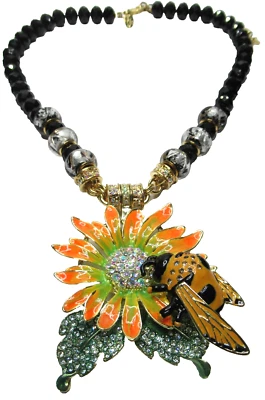 Collar Colgante KIRKS FOLLY Esmalte Estrás Abejorro en Flor Foto 1 de 4