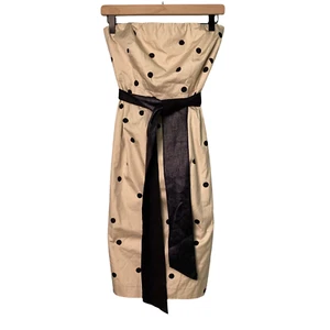 J Crew Strapless Polkadot Dress Sz 8 NWT - Picture 1 of 6