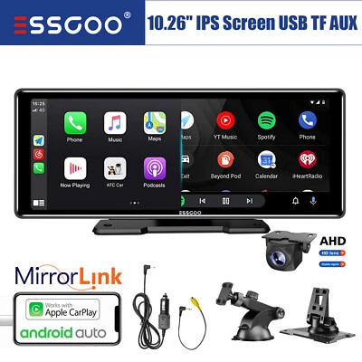 10" Car Stereo Radio Wireless Carplay Android Auto Play Multimedia USB + Camera - Bild 1 von 4