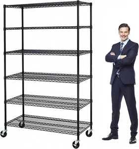 6000Lbs Capacity Heavy Duty Storage Shelves Commercial Wire Shelving Unit and St - Picture 1 of 9