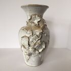 Vtg Clay POTTERY Vase w/Drip Glaze~Hand Crafted~Camellia~ARTIST~J F Morrel