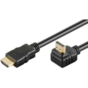 HDMI Kabel Ethernet 90° abgewinkelt schwarz 1,00m 1m Winkel Stecker gewinkelt 4K