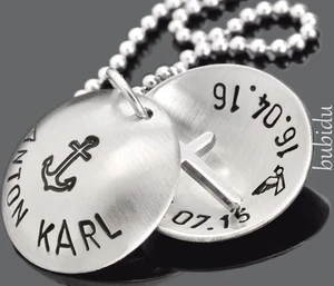 TAUFSCHMUCK MIT GRAVUR, TAUFKETTE, KETTE ZUR TAUFE, SCHMUCK TAUFE, KREUZ - Bild 1 von 4