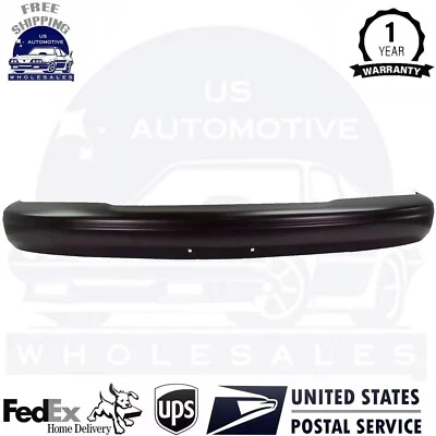 New Front Bumper Steel Painted Black For 1996-2002 Chevrolet Express/Savana Van - Imagem 1 de 4