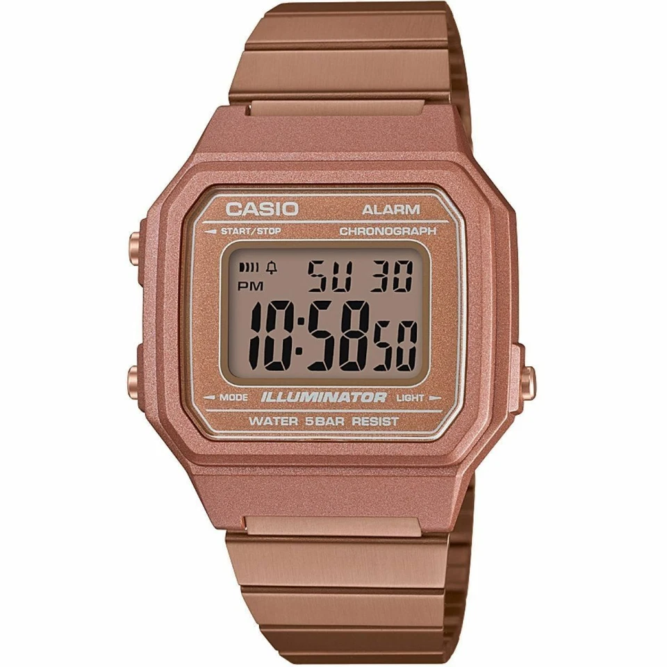 CASIO B650WC-5ADF OROLOGIO UOMO DONNA UNISEX ROSE' ACCIAIO DIGITALE SOTTOCOSTO - Immagine 1 di 4