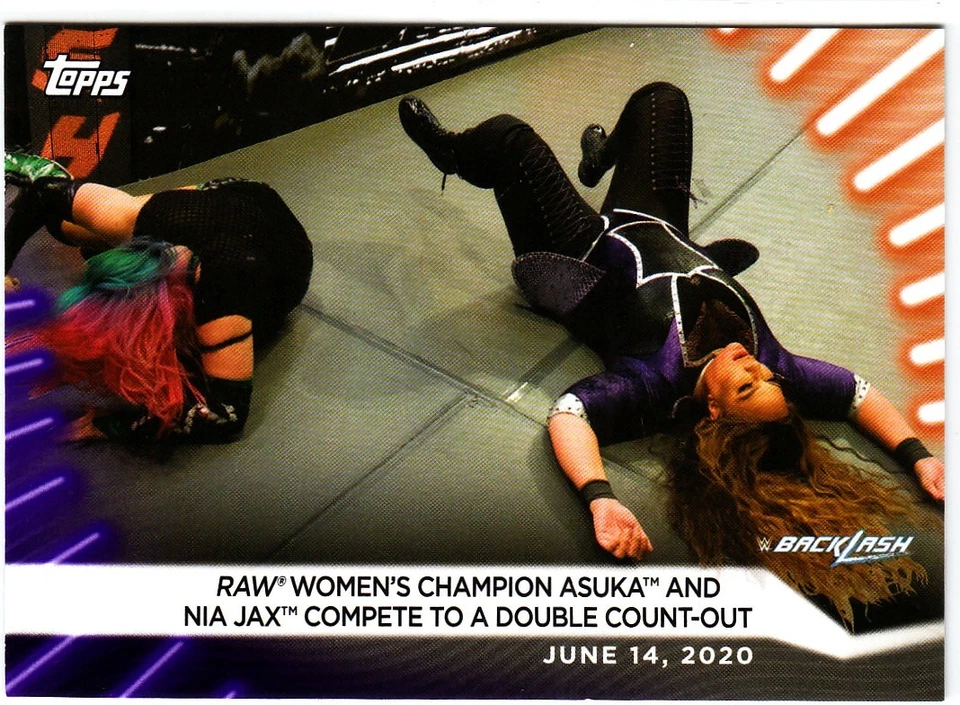 2021 Topps WWE WOMENS DIVISION #27 Asuka and Nia Jax Compete #98/99 MADE - Image 1 of 1