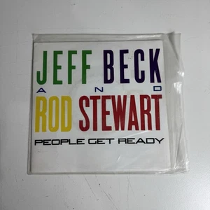 People Get Ready Jeff Beck And Rod Stewart Vinyl Single 45RPM Epic Records 1985 - Picture 1 of 4