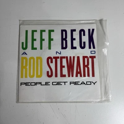 People Get Ready Jeff Beck And Rod Stewart Vinyl Single 45RPM Epic Records 1985 - Image 1 of 4