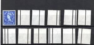 GB SG 588a  12 VARIOUS POSITIONS 1958  1d MISPLACED GRAPHITE LINES  STAMPS MNH - Picture 1 of 1