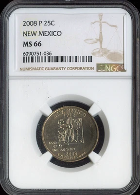 2008 New Mexico Quarter NGC MS66 Holiday Sale 🎁 - Image 1 of 2