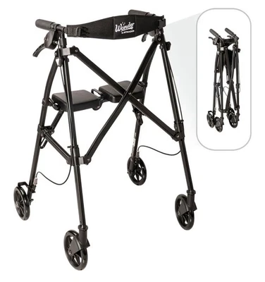 Stander Wonder роликатор, ультра-легкий складной пространства экономия ходунки, черный - Изображение 1 из 4