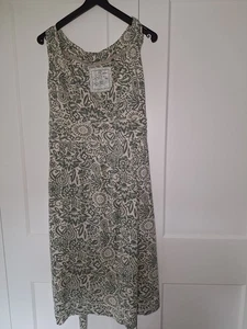 Green And Cream Fat Face Dress Size 16 - Picture 1 of 4