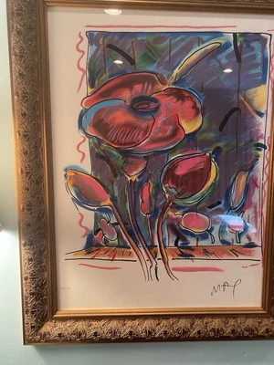 Peter Max - Garden Flower - Original lithograph on paper EXCELLENT CONDITION - Image 1 of 4