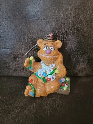 RARO Fozzie el Oso Adorno de Navidad Kurt Adler Henson Muppets Envoltura en Luces Foto 1 de 4