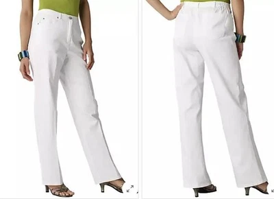 NWT Ruby Rd Classic Original Easy Fit Jeans Pants Women 14P White Cotton Stretch - Image 1 of 4