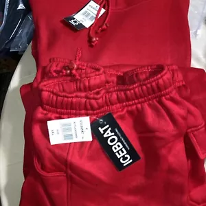 Ice Boat Red 4XL 2 piezas. Sudadera pulóver sudadera con capucha y pantalones con gafas. Patín Y2K #1 - Imagen 1 de 11