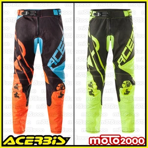 PANTALONI CROSS OFF ROAD ENDURO ACERBIS X-GEAR ARANCIONE GIALLO NERO BLU ADULTI - Imagen 1 de 3
