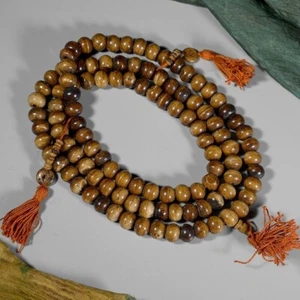 Clásico Tibetano Religioso Cráneo Oración 108 Yak Hueso Perla Mala Collar - Imagen 1 de 9