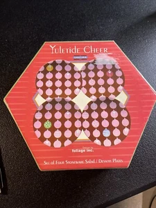 Vintage Sakura Yuletide Cheer Stoneware Plates, Set of 4, new - Picture 1 of 11