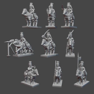 24x 15mm/1:100th AWI Britisih Hessian Lancers (Turner Miniatures) - Picture 1 of 1